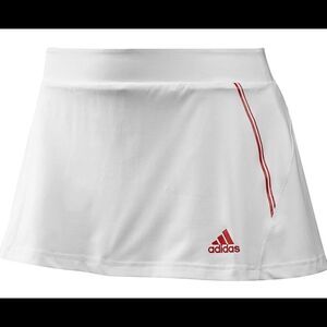 Adidas Women's Barricade Skort White/Core Energy Sz L NWOT